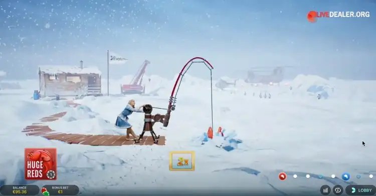 Explore ice fishing gambling game